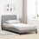 VidaXL vidaXL Bettgestell ohne Matratze Hellgrau 100x200 cm Stoff 1