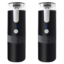 2X Kabellose Elektrische Kaffeemaschine 1200 MAh, Wiederaufladbar über USB, für Outdoor, Reisen, Auto, Zuhause, Tragbare Vollautomatische