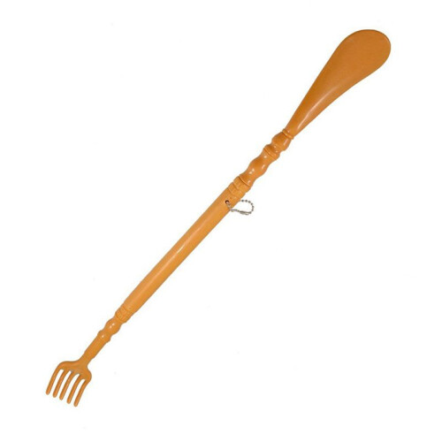 4X Brown Plastic Handle Back Scratch Helper Massager 48 cm 2