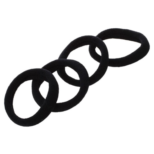 20 Pcs Noir Elastique Bande Lien Cheveux Support de Queue de Cheval 2