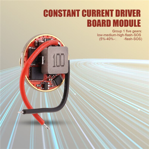 3X Driver Board Module XHP70 6V LED 5A Constant Current Driver Board 22mm Input Voltage 6-12.6V Flashlight Accessories