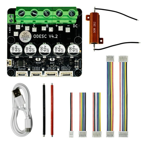 ODESC V4.2 8-24V Single-Drive High-Current High-Precision Brushless Servo Motor Controller, Based  for ODrive 3.6 Upgrade