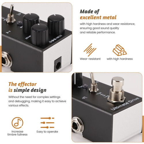 Elgitarreffektpedal Elgitarrpedal  Drive för Elgitarr