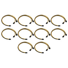 10X PCI-E PCI Express 6Pin Female to Dual Dual 2-Port 8Pin (6 + 2Pin) Male F/M Adapter GPU Video Card Power Cord 18AWG