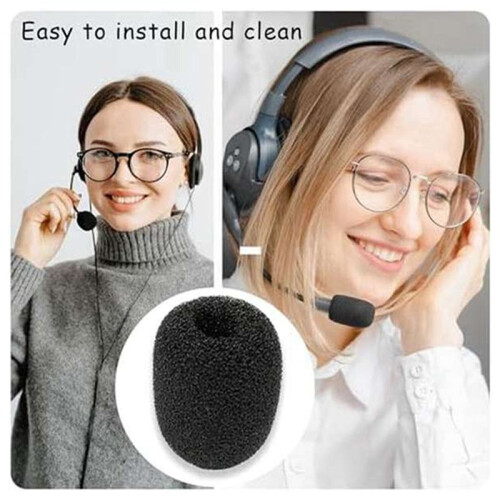 100PCS Foam Microphone Windscreen, Size Lapel Headset Mic Foam Covers for Headset Microphone 30x22x8mm 2