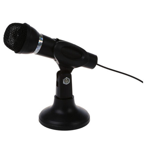 2X Omnidirectional Laptop PC Computer 3.5mm Network Stand   Phone Mike Black