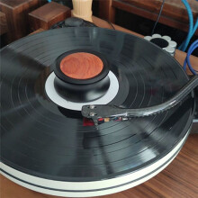Tocadiscos de Vinilo LP de 76 mm de Diámetro Aluminio Madera Peso Récord Estabilizador de Disco Tocadiscos de Vinilo LP