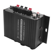 Amplificador de Coche de Potencia de Audio de 12 V Receptor de Audio Digital AMP Doble Canal 20 W + 20 W Control de Volumen de Graves y Agudos
