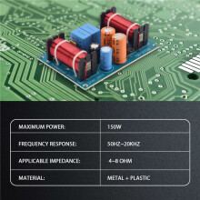 Divisor de Frecuencia de 4-8 Ohmios Alto-Bajo de 3 VíAs de Cruce de Altavoz de 150 W para Altavoz