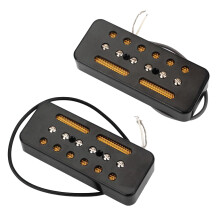 Un Par de Pastillas de Barra de JabóN de Bobina Simple Negras para Guitarra EléCtrica P-90 P90 Espacio de Orificio de 50 mm / 52 mm