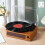 Record Player Multi-Functional Vintage Turntable Phonograph Wooden Vinyl Record Audio Player EU Plug 5