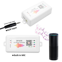 WIFI RGB SP107E Controlador de MúSica Pixel IC SPI para WS2812 SK6812 SK9822 RGBW APA102 LPD8806 WS2815 Strip DC5-24V