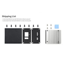 Para Placa de Desarrollo NanoPi NEO+Disipador de Calor+Kit de Caja de Metal Allwinner H3 Quad Core 512MB RAM Openwrt/LEDE MáQuina Completa