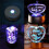 3X Display Turntable Base for Crystals Glass Art,LED Colored Rotating Crystal Display Base Stand with USB Cable 4