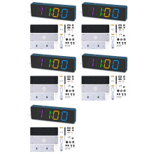 5X Soldering Practice Kit,4-Digit Digital Alarm Clock Kit with RGB Colorful Modes,Diplay DIY Clock Soldering Project Kit