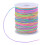2X Elastic Cord, Beading Cords Threads, Rainbow Color Stretch String Cord, Fabric Crafting String for Bracelet 2