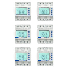 6X 3 Phase 380V 100A Tuya WiFi Bi-Directional KWh Meter over Under Voltage Protector Relay Current Limit