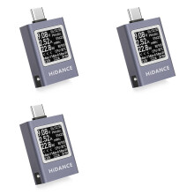 3X HDC-085C 4.5-50V 0-12A PD3.1 Display Digital Multifuncional DCVoltage Amperímetro Medidor de Energia Tipo-C Testador de Carregamento de Célula