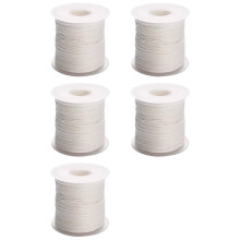 5 Rolo de 200 Pés/61 Metros de Vela Branca Pavio de Algodão Tecido Pavio para Velas Faça Você Mesmo Material Núcleo de Cera Sem Fumaça