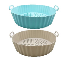 Custodia nel Silicone per Friggitrice Ad Aria da 7,5Pollici, Pentola nel Silicone per Friggitrice Ad Aria Riutilizzabile Ed Economica per 3-5 QT,