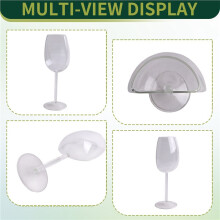 Interesting Half Wine Glass Shape Crystal Glass Cups Portable Clear Glasses Multi-Use Vintage Tall Wine Glassware