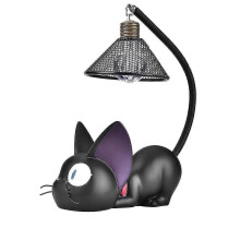 (Mesh Shade) Resin Cat Night Light Anime Cat Led Lamp Cartoon Animal Bedside Lamp Room Decoration