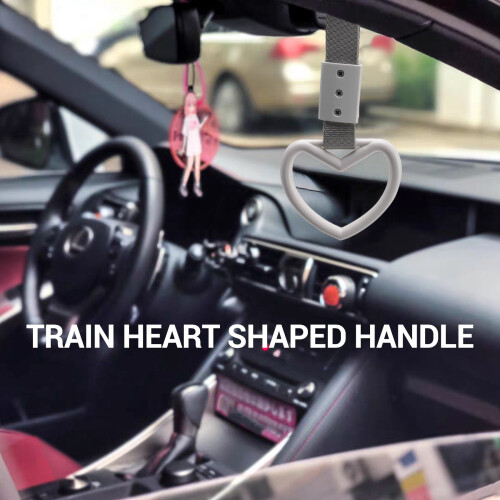 Tsurikawa Ring Heart JDM Train Bus Handle Hand Strap Drift Charm Strap Drift Car Styling 2