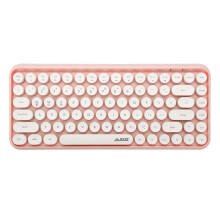 (Pink) Ajazz 308i Wireless Keyboard Portable Mute Hit 84 Keys Bluetooth-compatible 3.0 Round Key Computer Keyboard For Office