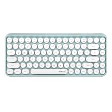 (Green) Ajazz 308i Wireless Keyboard Portable Mute Hit 84 Keys Bluetooth-compatible 3.0 Round Key Computer Keyboard For Office