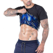 (l-xl) Men Sauna Suit Heat Trapping Shapewear Sweat Body Shaper Vest Slimmer Saunasuits Compression Thermal Top Fitness Workout Shirt