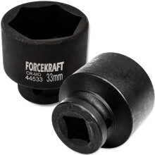 FORCEKRAFT Slagtopnøgle 1/2" 33 mm 6-kant