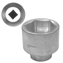 65 mm-es 1"-os 6-pontos dugókulcs CrV acélból, tartós Forcekraft