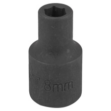 1/2" 8 mm 6-kant topnøgle