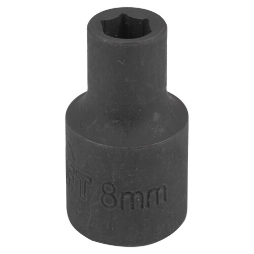 1/2" 8 mm 6-kant topnøgle