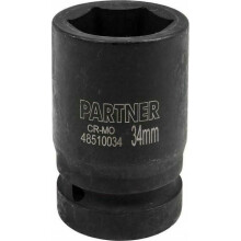 1" 6-kantet slagtopnøgle 34 mm Partner