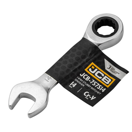 JCB Kort skraldenøgle med gaffel ende 14 mm