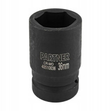1" 6-kantet slagtopnøgle 36 mm Partner