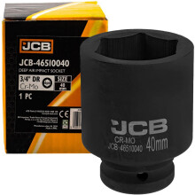 JCB 3/4" 40 mm 6-kantet slagtopnøgle