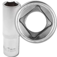 JCB mély dugókulcs 1/2" 17 mm-es 6-pontos Cr-V dugókulcs