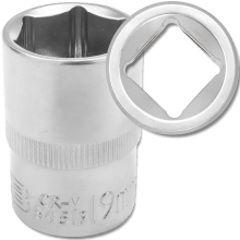 JCB 1/2" 19 mm-es 6-pontos Cr-V dugókulcs