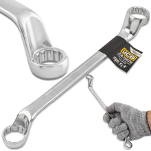 JCB GYŰRŰKULCS KÉTOLDALAS 75 FOKOS BOKÁS 27x30 mm Cr-V 12 PONTÚ