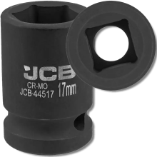 JCB ütvecsavarhúzó 1/2" 17 mm-es 6-pontú króm-molícium dugókulcs
