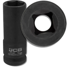 JCB MÉLYHÚZHATÓ ÜTŐDUGÓ, VÉKONY FALÚ, 1/2" Cr-Mo, 6-pontos, 21 mm