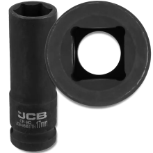 JCB MÉLYHÚZÁSÚ ÜTŐDUGÓ, VÉKONY FALÚ, 1/2" Cr-Mo, 6-pontos, 17 mm