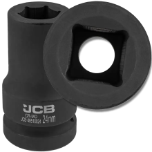 JCB IMPACT dugókulcs, mély, 1" 24 mm, 6-pontos króm-molánd imbuszkulcs