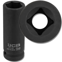 JCB DYB SLAGTOPPENØGLE 1/2" Cr-Mo 6-kant 19 mm TOPNØGLE