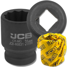 JCB ütvecsavarhúzó 3/4" 31mm 12-pontos króm-molícium dugókulcs