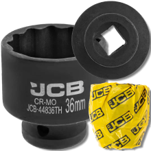 JCB VÉKONY FALÚ 1/2" 36 mm-es 12-pontos Cr-Mo dugókulcs