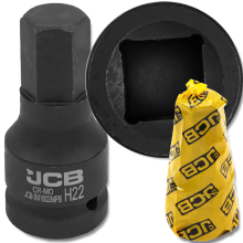 JCB ütvecsavarozó bitfej 3/4" 22 mm 6-pontos króm-molícium dugókulcs