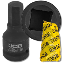 JCB ütvecsavarozó bitfej 3/4" 19mm 6-pontos króm-molícium dugókulcs